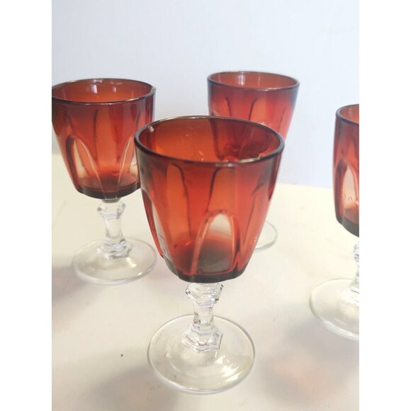 Gorgeous Vintage Luminarc France Shot Glasses Set of Four  2 oz. - Picture 4 of 12